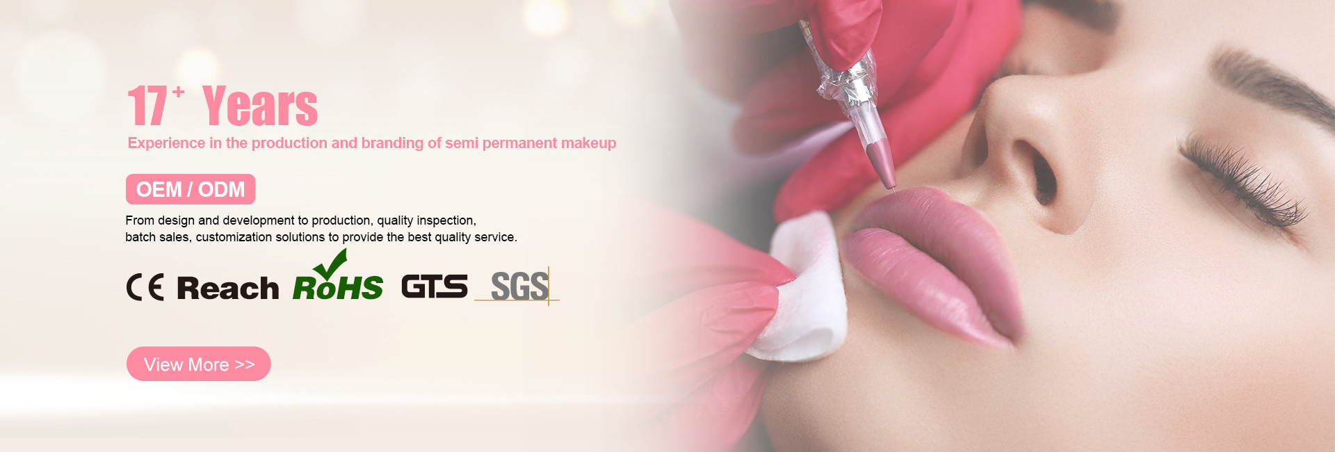 คุณภาพ ชุดสักแต่งหน้าถาวร โรงงาน