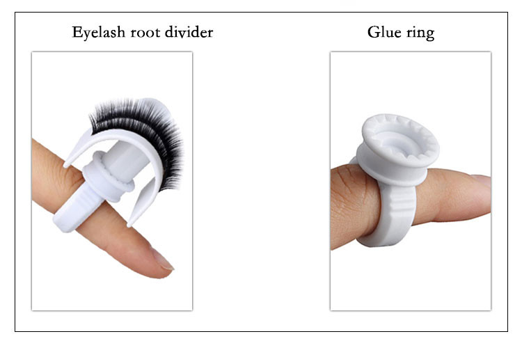 Lash Extension Disposable Glue Holder Ring Strip U Shape / Eyelash Extension Glue Cup